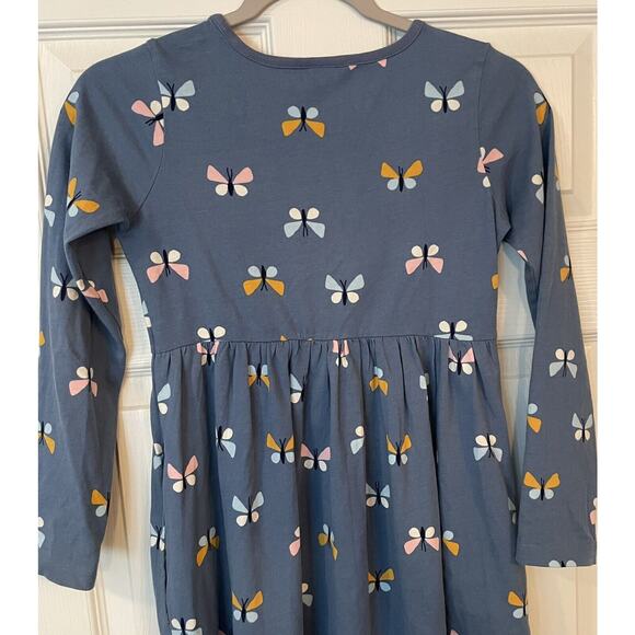 Hanna Andersson Girl’s Fable Playdress Sz 10 Blue Butterflies Casual School - Picture 5 of 10